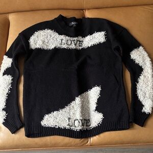Black and White Love Sweater